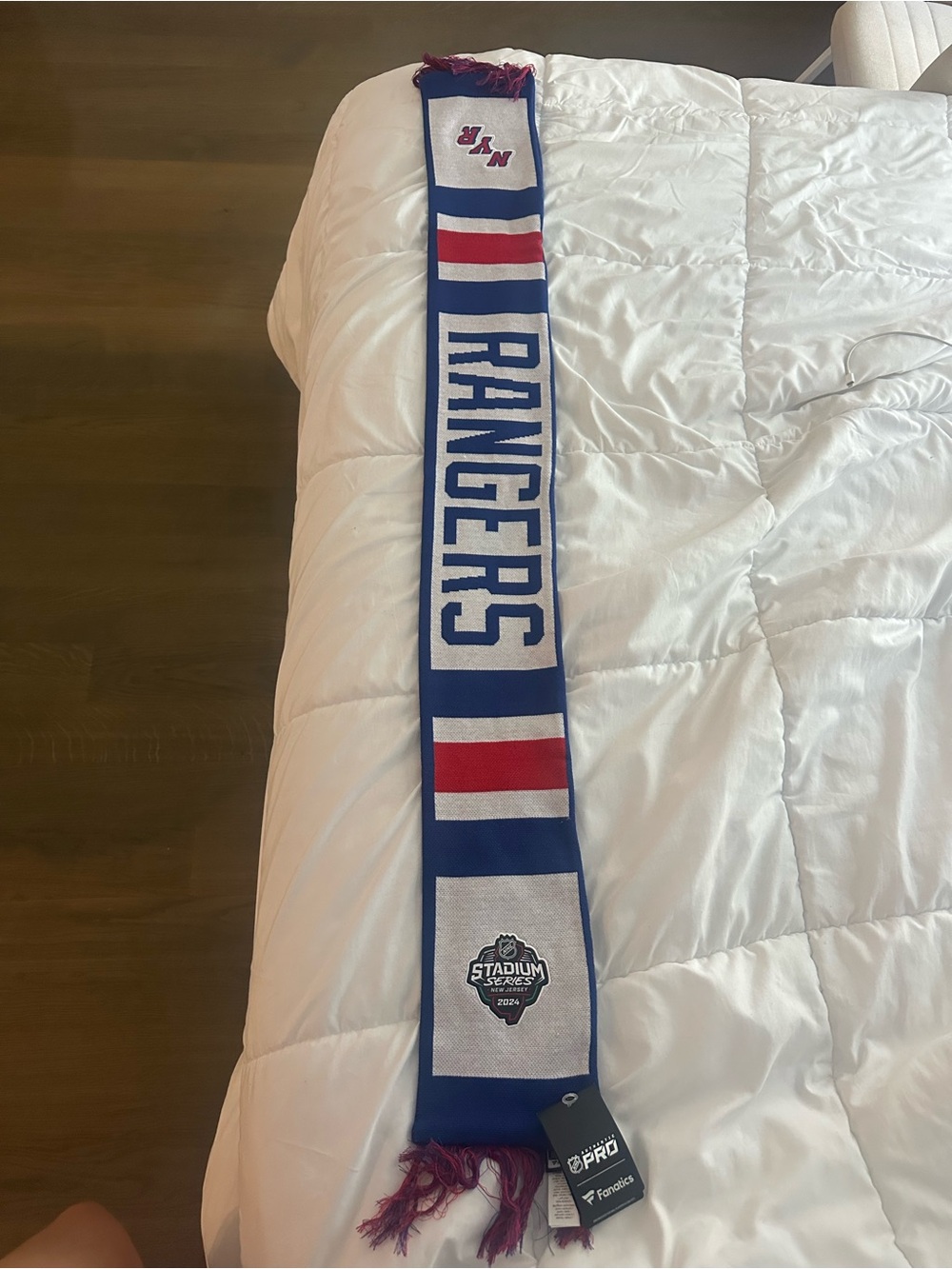Fanatics Blue, Red & White Rangers Knit Scarf